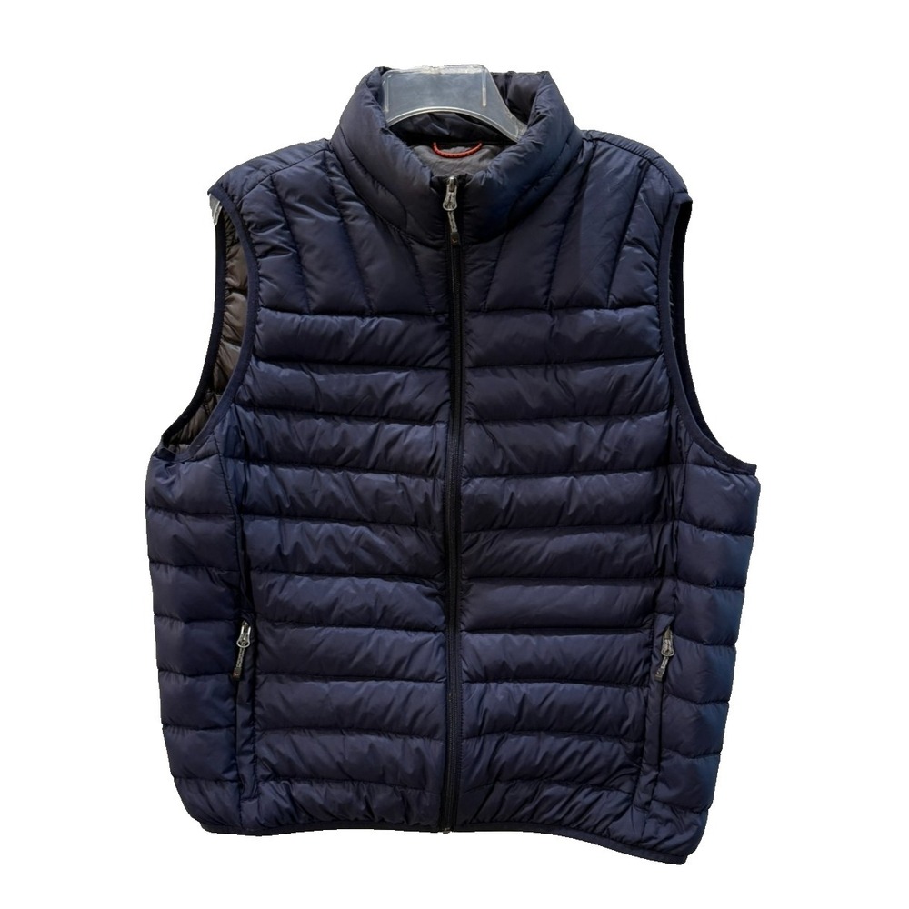 Men's Hawk & Co Sport Performance Duck Down Puffer Vest Navy Size Large‎